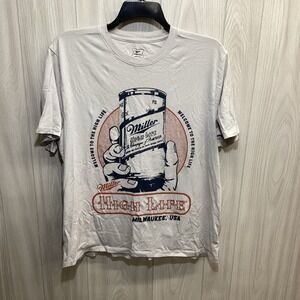 Miller High Life Welcome to the High Life Licensed Men's Grey Graphic T-Shirt XL